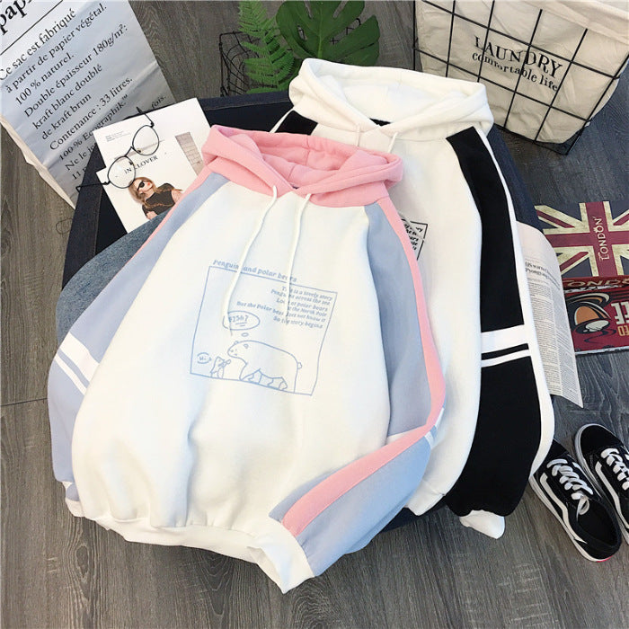 Casual Plus Velvet Thick Hoodie for Women (Autumn/Winter)