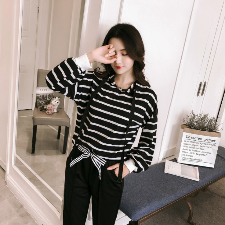 Women's Casual Spring Autumn Two-Piece Outfit Set