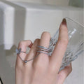 Butterfly Tassel Link Sparkling Diamond Finger Ring