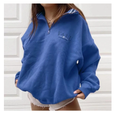 Ladies Casual Stand-Collar Loose Sweatshirt