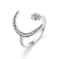 Adjustable Ethnic Star and Moon Ring for Fashion