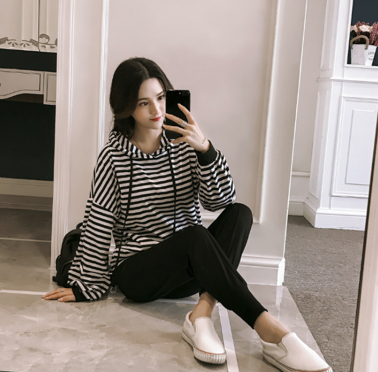 Women's Casual Spring Autumn Two-Piece Outfit Set