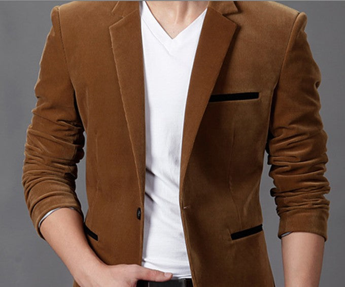 Men's Casual Spring Autumn Blazer - Korean Style