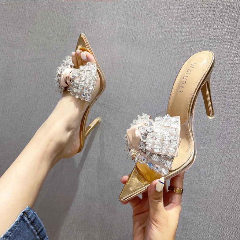 Transparent Stiletto Sandals for Women