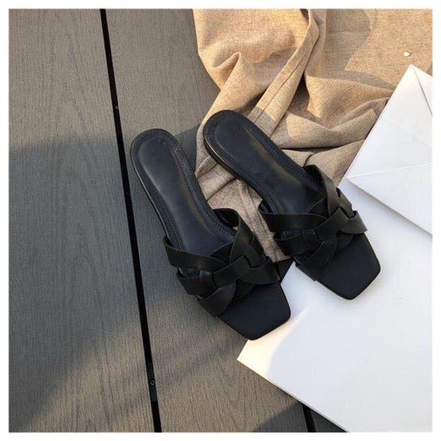 Women's Open Toe Flat Casual Beach Sandals Slippers