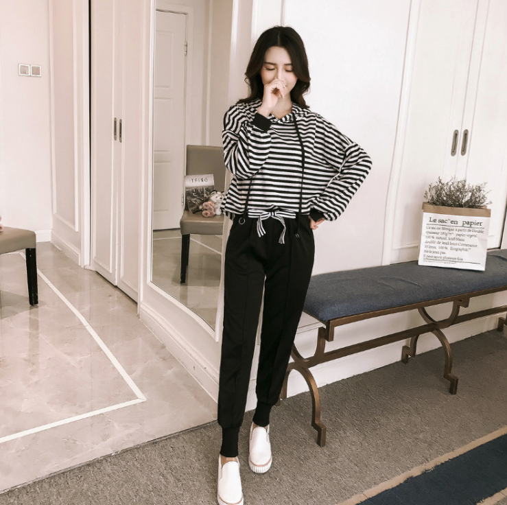 Women's Casual Spring Autumn Two-Piece Outfit Set