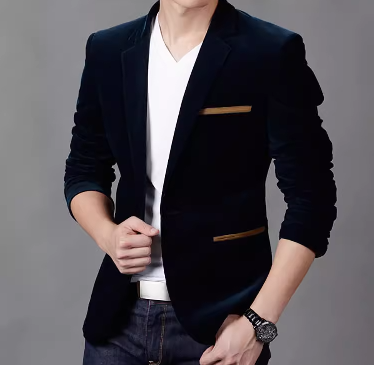 Men's Casual Spring Autumn Blazer - Korean Style