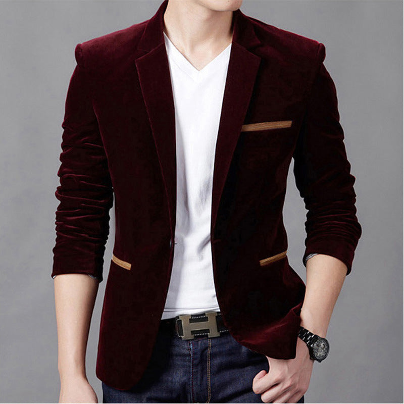 Men's Casual Spring Autumn Blazer - Korean Style