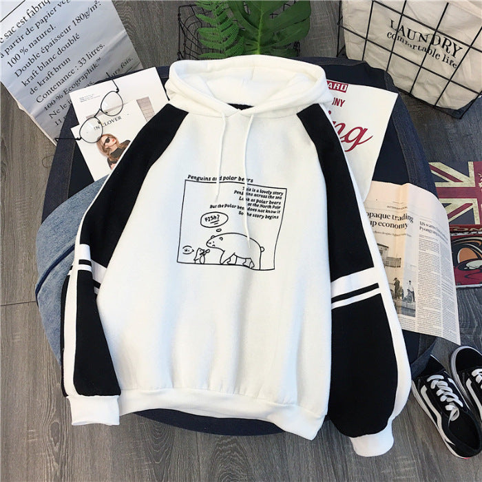 Casual Plus Velvet Thick Hoodie for Women (Autumn/Winter)