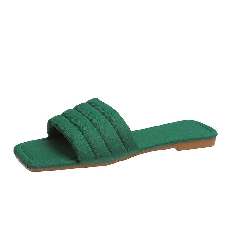 Casual Beach Sandals - Summer Suede Square Head Style