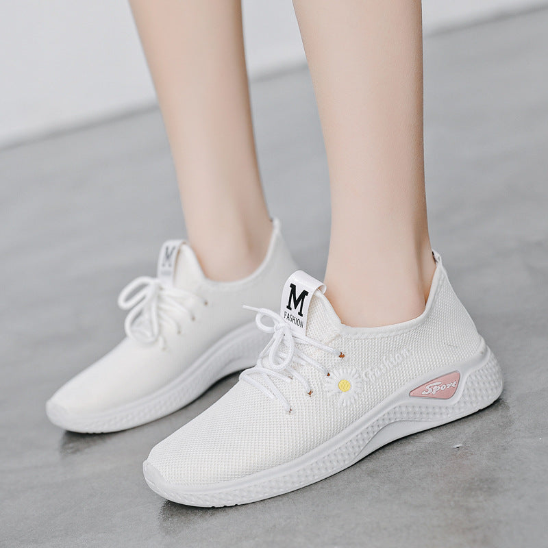 Women's Casual Breathable Running Shoes with Thick Sole