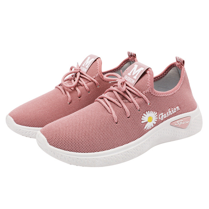 Women's Casual Breathable Running Shoes with Thick Sole