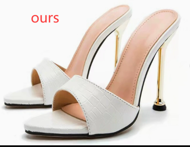 Korean Women's Slippers with High-Heeled Wine Glass Design