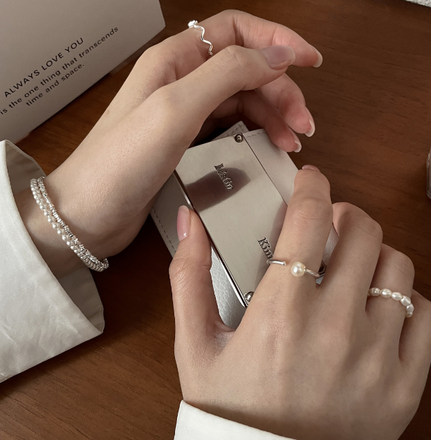 Simple Line Ball Ring for Women