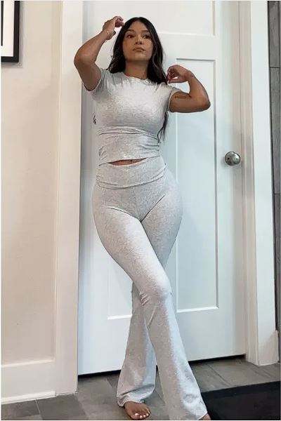 Conjunto Retro de Dos Piezas para Mujer de Moda Otoñal