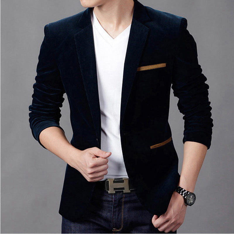 Men's Casual Spring Autumn Blazer - Korean Style