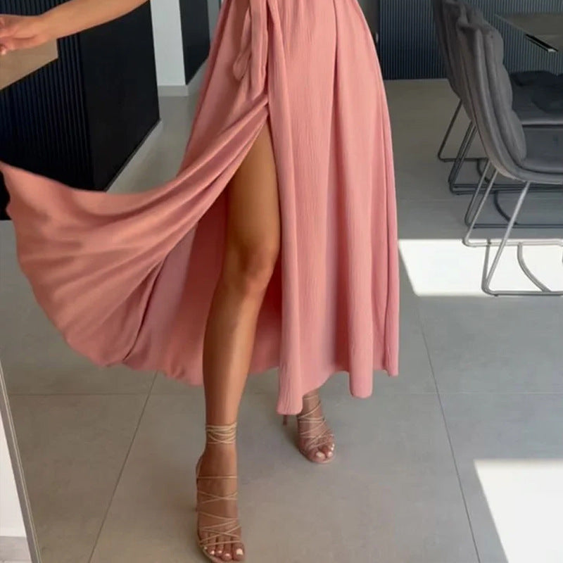 2026 Pleated Midi Summer Dress - Relaxed Fit
