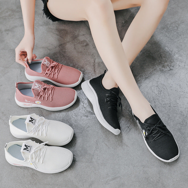 Women's Casual Breathable Running Shoes with Thick Sole