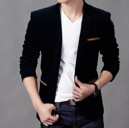 Men's Casual Spring Autumn Blazer - Korean Style