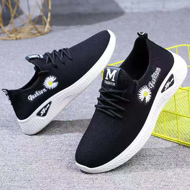 Women's Casual Breathable Running Shoes with Thick Sole