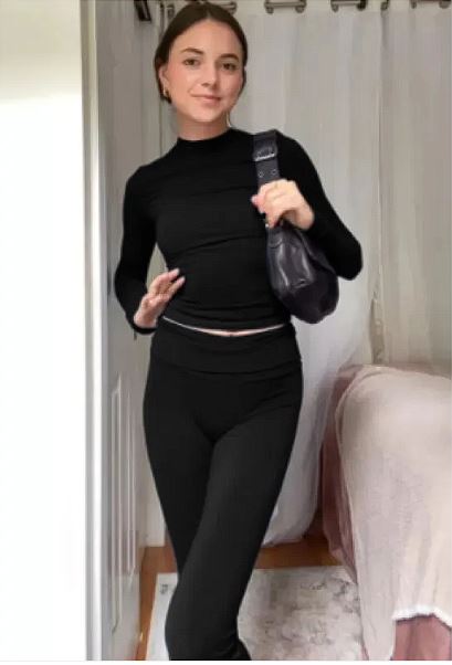 Conjunto Retro de Dos Piezas para Mujer de Moda Otoñal