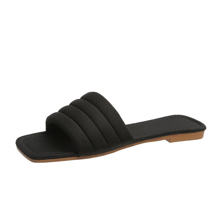 Casual Beach Sandals - Summer Suede Square Head Style