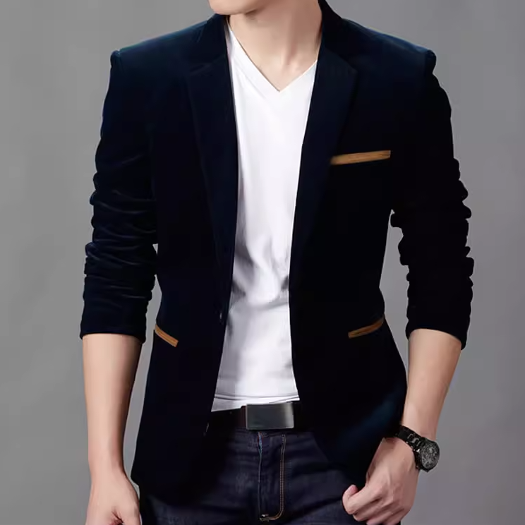 Men's Casual Spring Autumn Blazer - Korean Style