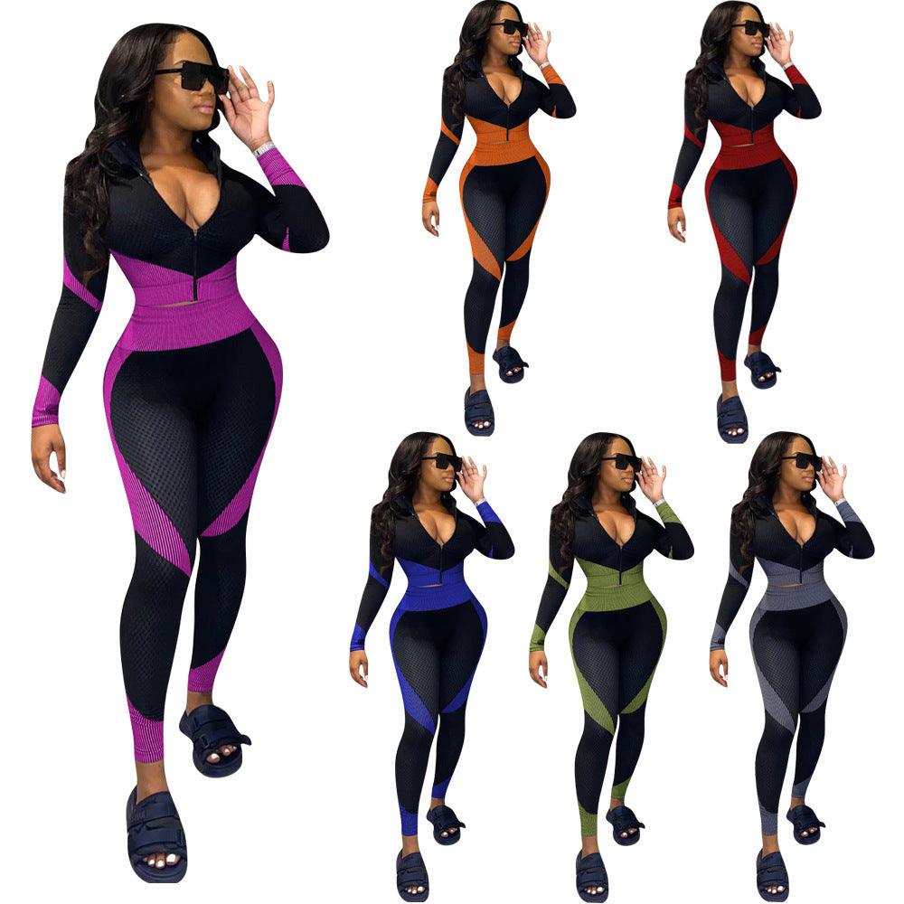 2026 Fashion Plus Size Yoga Set with Print Design