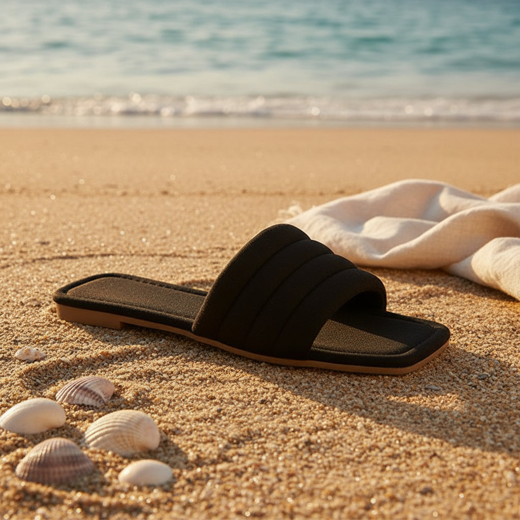 Casual Beach Sandals - Summer Suede Square Head Style